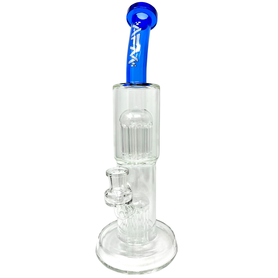 12" Double Cosmos Clear Glass Dab Rig - view 4