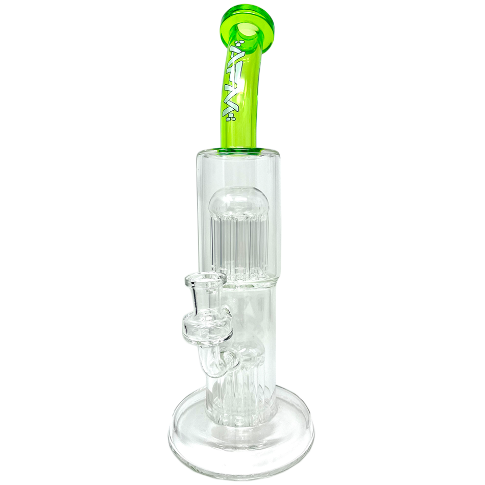 12" Double Cosmos Clear Glass Dab Rig - view 2