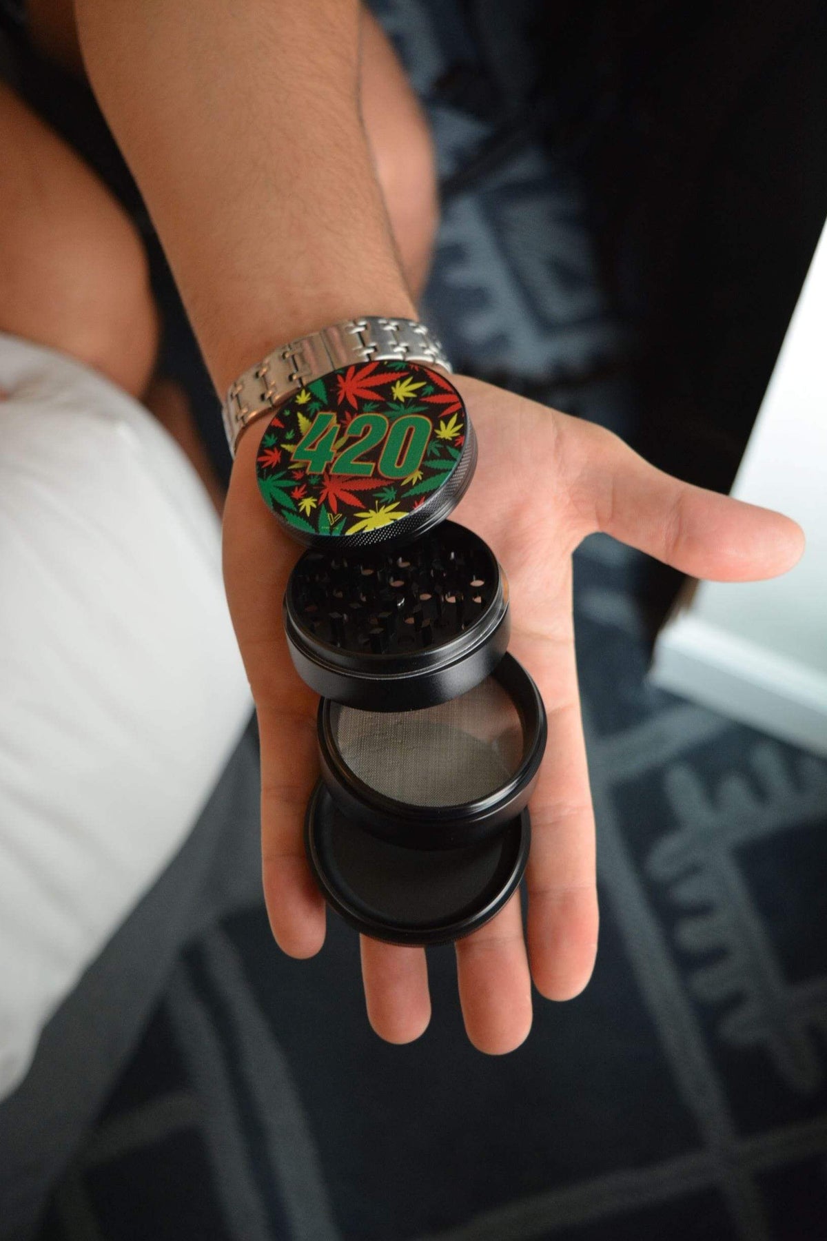 420 Rasta 4-Piece CleanCut Grinder (Nonstick) - view 4