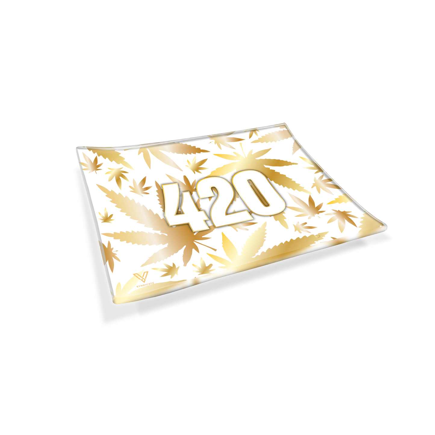 420 Gold Glass Rollin' Tray - view 2