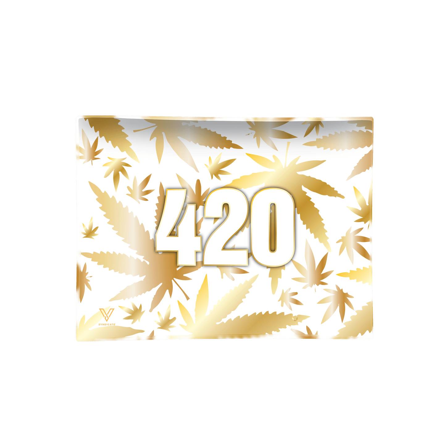 420 Gold Glass Rollin' Tray - East Loud