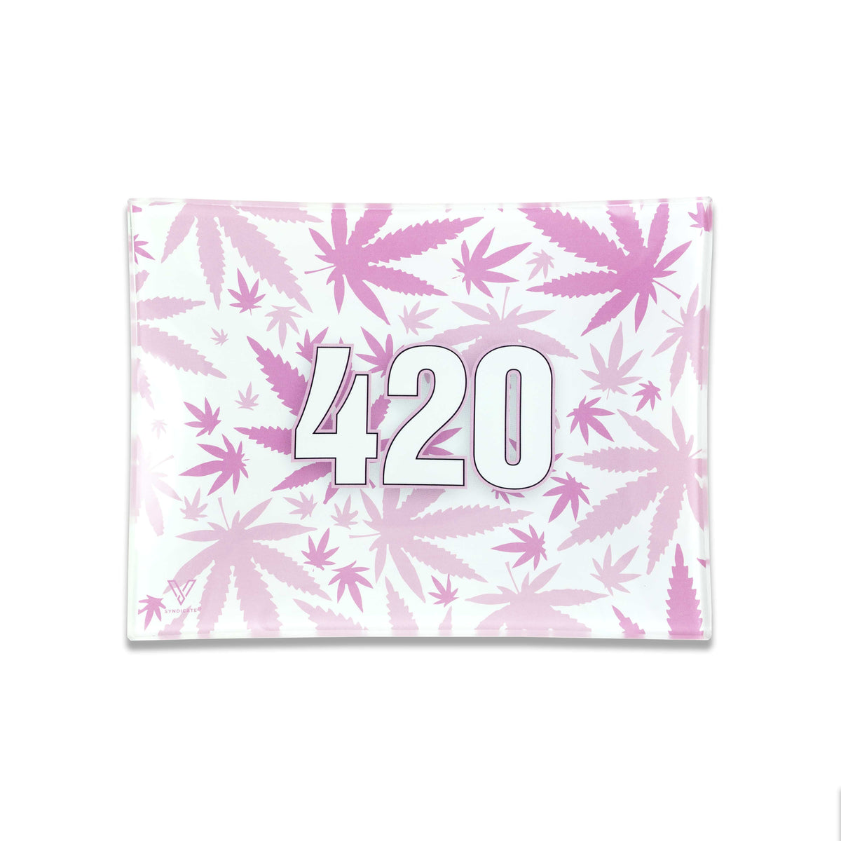 420 Pink Glass Rollin' Tray - East Loud