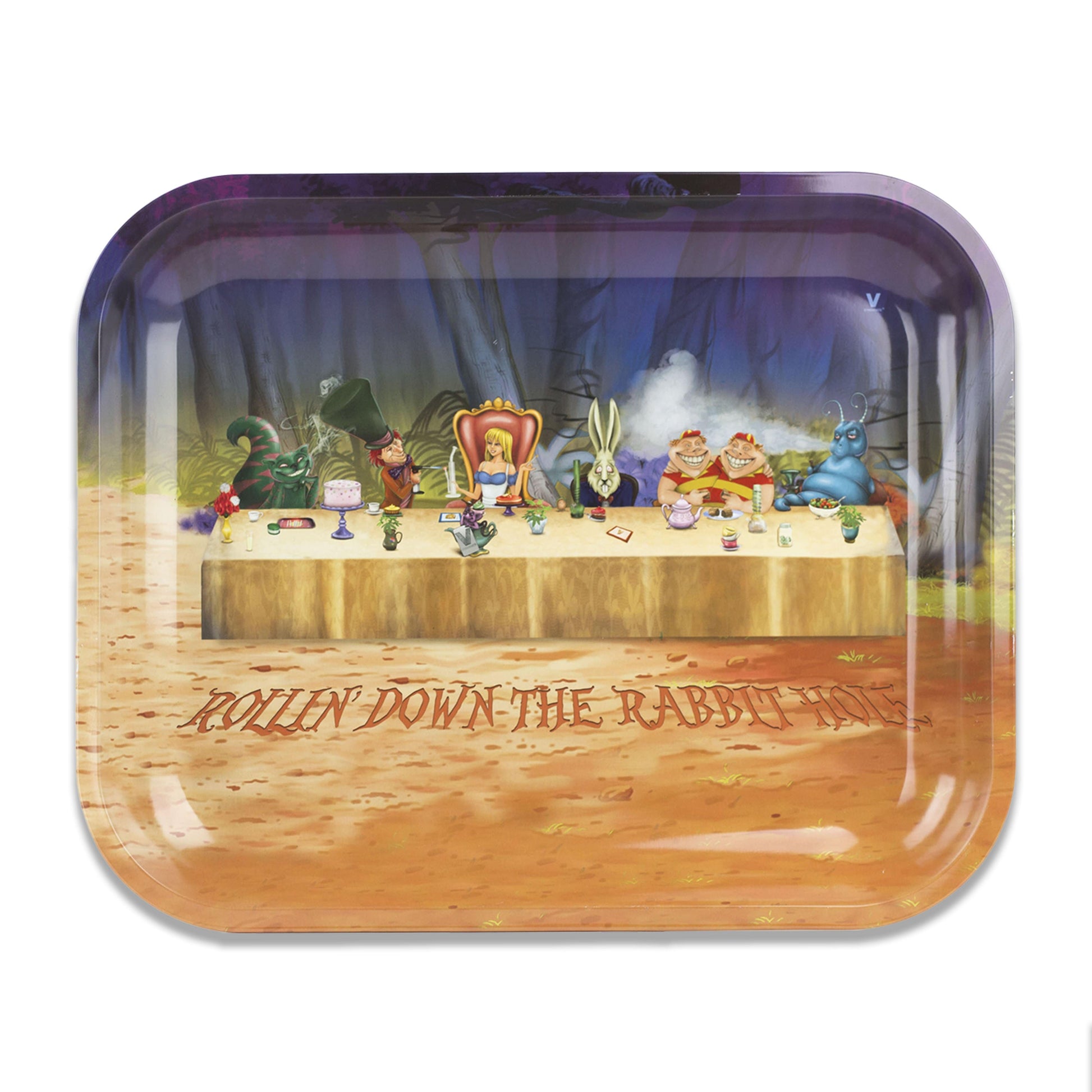 Alice Tea Party Metal Tray - East Loud