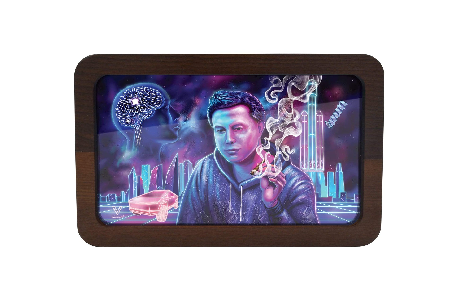 Space Xhale 3D High Def Wood Rollin' Tray - view 2