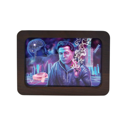 Space Xhale 3D High Def Wood Rollin' Tray - East Loud