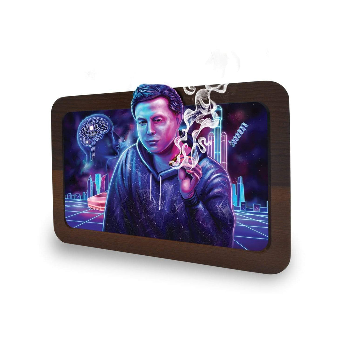 Space Xhale 3D High Def Wood Rollin' Tray - view 4