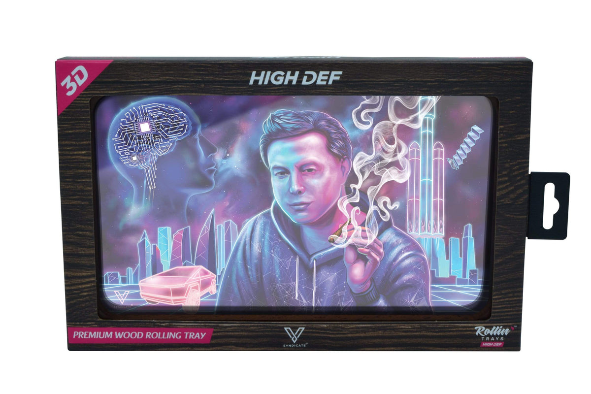 Space Xhale 3D High Def Wood Rollin' Tray - view 3