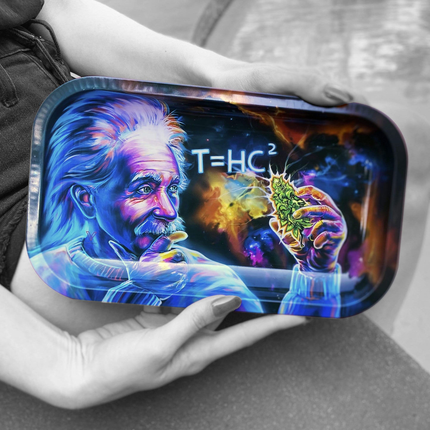 T=HC2 Einstein Black Hole Metal Rollin' Tray - view 3