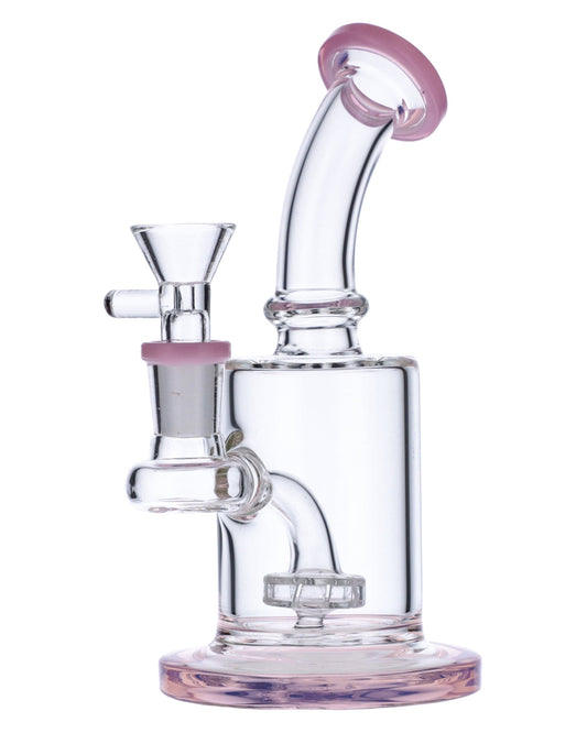 Milky Pink Mini Bent Neck Water Pipe - East Loud