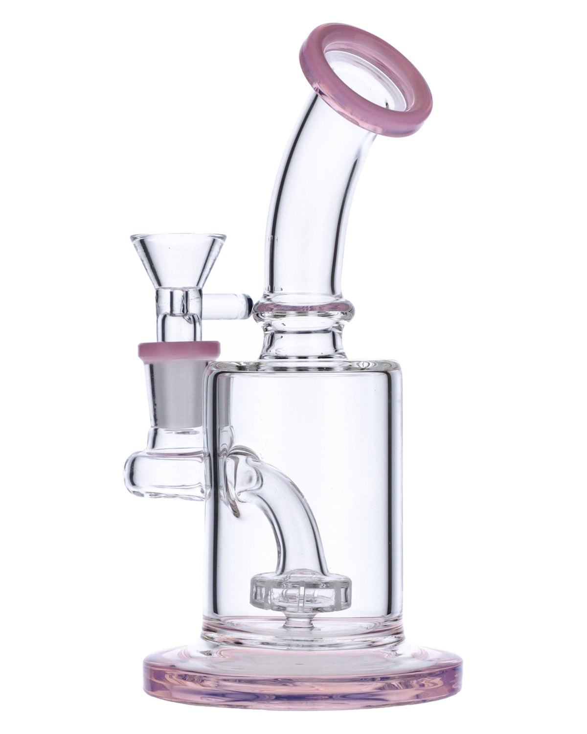 Milky Pink Mini Bent Neck Water Pipe