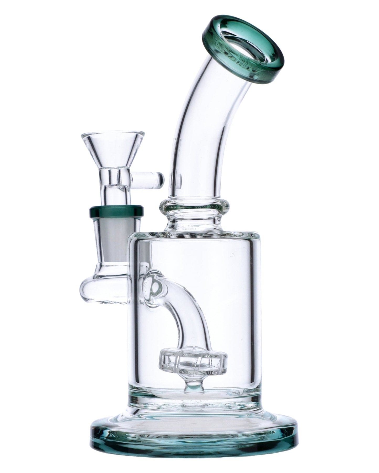 Teal Mini Bent Neck Water Pipe