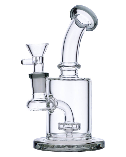 Transparent Black Mini Bent Neck Water Pipe - East Loud
