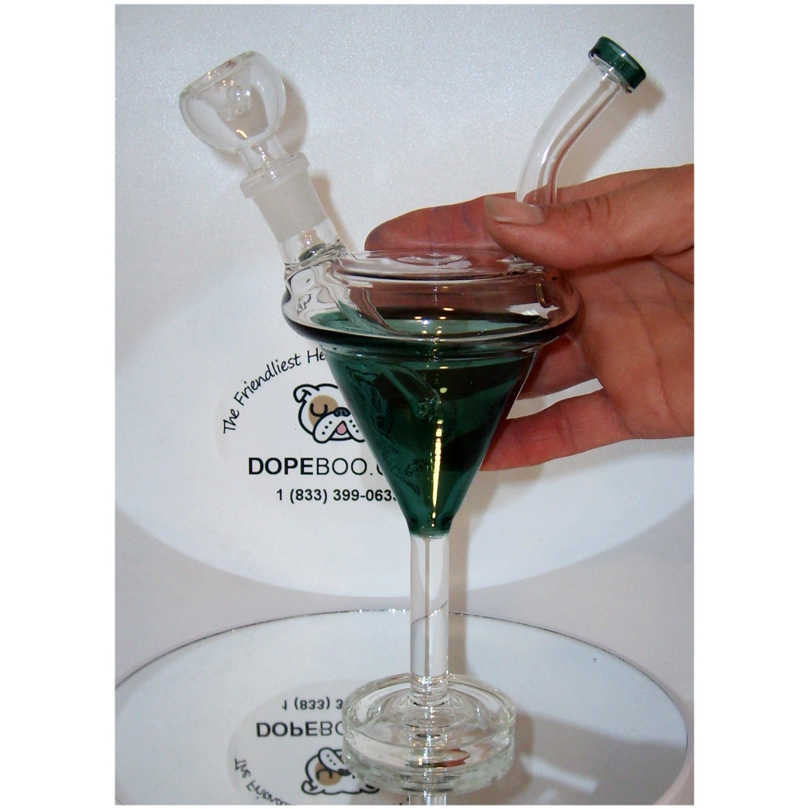 8 Inch Martini Glass Bong - view 7